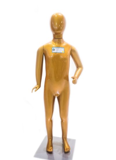 Manequim infantil dourado