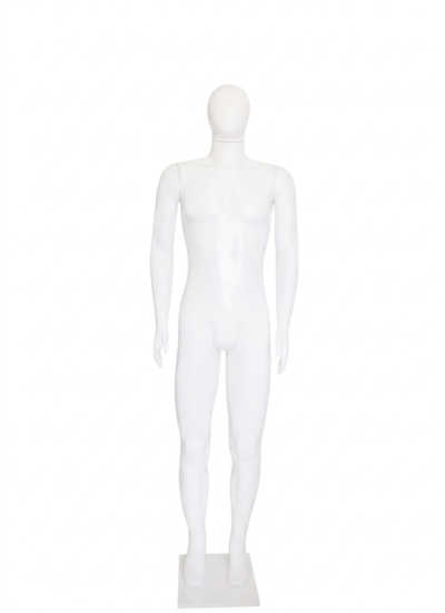 Manequim masculino reto branco